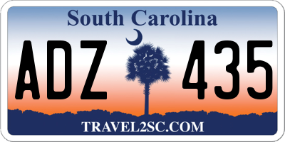 SC license plate ADZ435