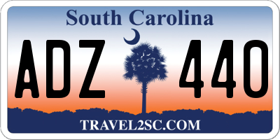 SC license plate ADZ440