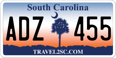 SC license plate ADZ455
