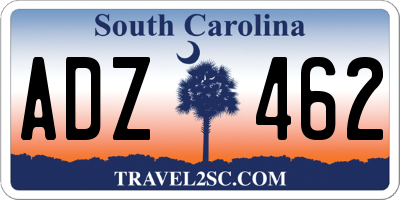 SC license plate ADZ462