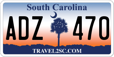 SC license plate ADZ470