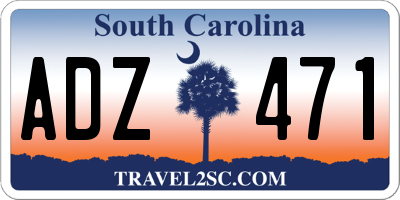 SC license plate ADZ471