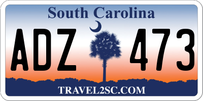SC license plate ADZ473