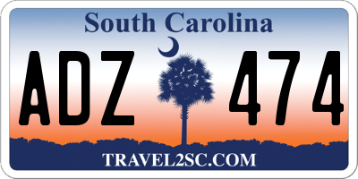 SC license plate ADZ474