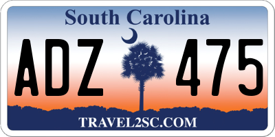 SC license plate ADZ475