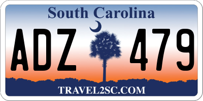 SC license plate ADZ479