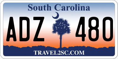 SC license plate ADZ480