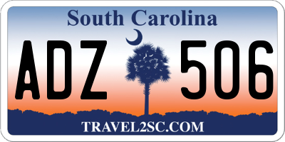 SC license plate ADZ506