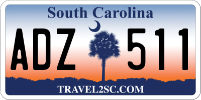 SC license plate ADZ511