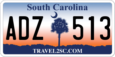 SC license plate ADZ513