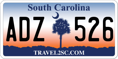 SC license plate ADZ526