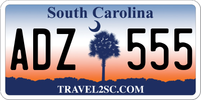 SC license plate ADZ555