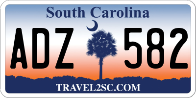 SC license plate ADZ582