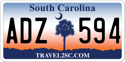 SC license plate ADZ594