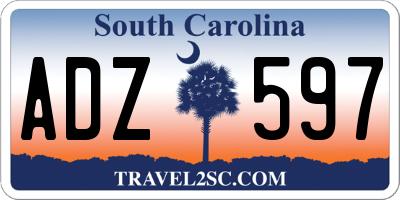SC license plate ADZ597