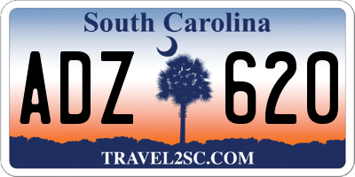 SC license plate ADZ620