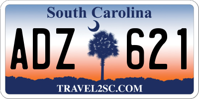 SC license plate ADZ621