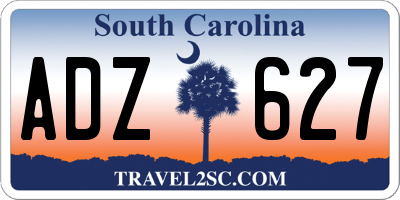 SC license plate ADZ627