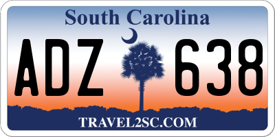 SC license plate ADZ638