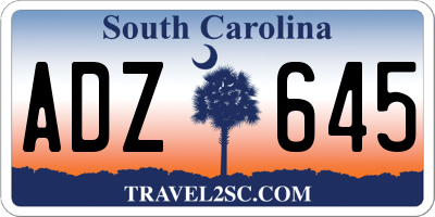 SC license plate ADZ645