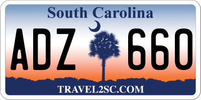 SC license plate ADZ660