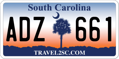 SC license plate ADZ661