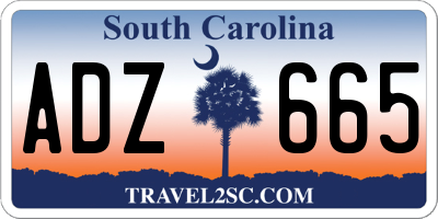 SC license plate ADZ665