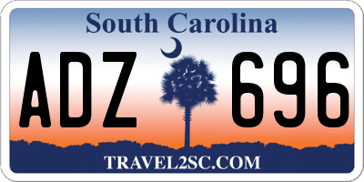 SC license plate ADZ696