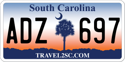 SC license plate ADZ697