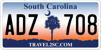 SC license plate ADZ708