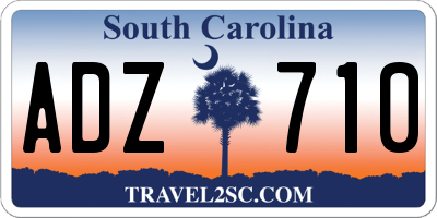 SC license plate ADZ710