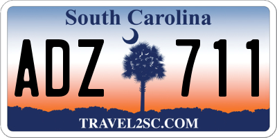 SC license plate ADZ711