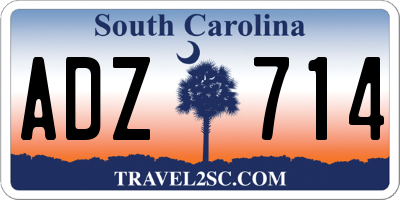 SC license plate ADZ714