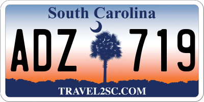 SC license plate ADZ719