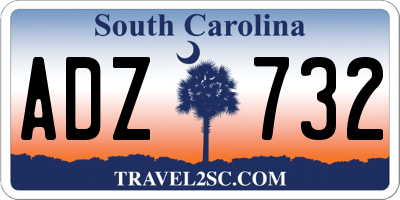 SC license plate ADZ732