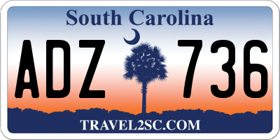 SC license plate ADZ736
