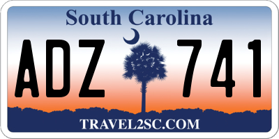 SC license plate ADZ741