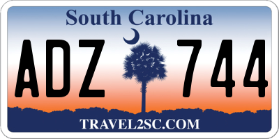 SC license plate ADZ744