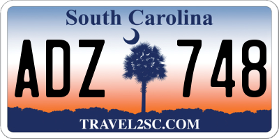 SC license plate ADZ748