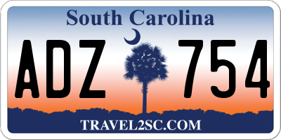 SC license plate ADZ754