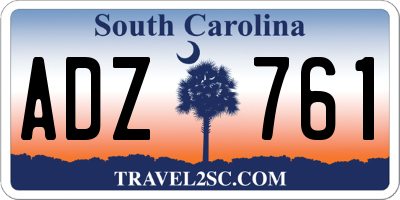 SC license plate ADZ761