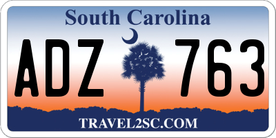 SC license plate ADZ763