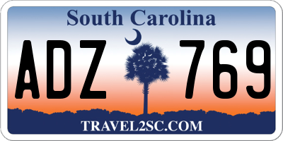 SC license plate ADZ769