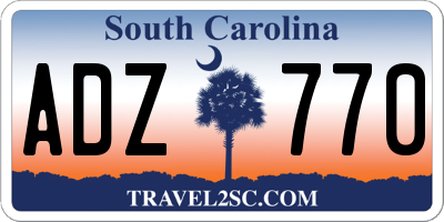 SC license plate ADZ770