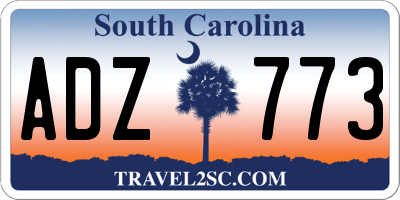 SC license plate ADZ773