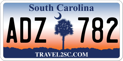SC license plate ADZ782