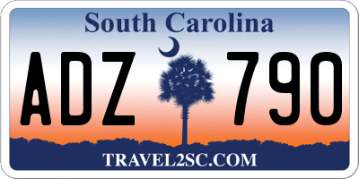 SC license plate ADZ790