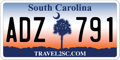 SC license plate ADZ791