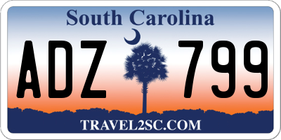SC license plate ADZ799