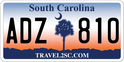 SC license plate ADZ810